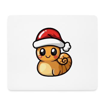 Schnecke Weihnachten Christmas - Mousepad (Querformat) - Weiß - Vorne