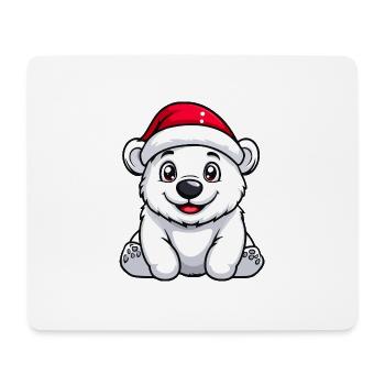 Polar Bear Christmas Cute - Mouse Pad (horizontal) - white - Front