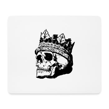 Skull with crown - Mouse Pad (horizontal) - white - Front