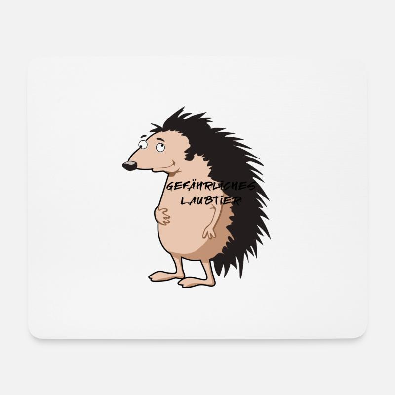 Igel - Mousepad (Querformat) - Weiß