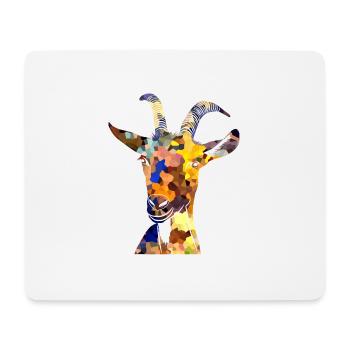 Die bunte Ziege ist da... - Mousepad (Querformat) - Weiß - Vorne