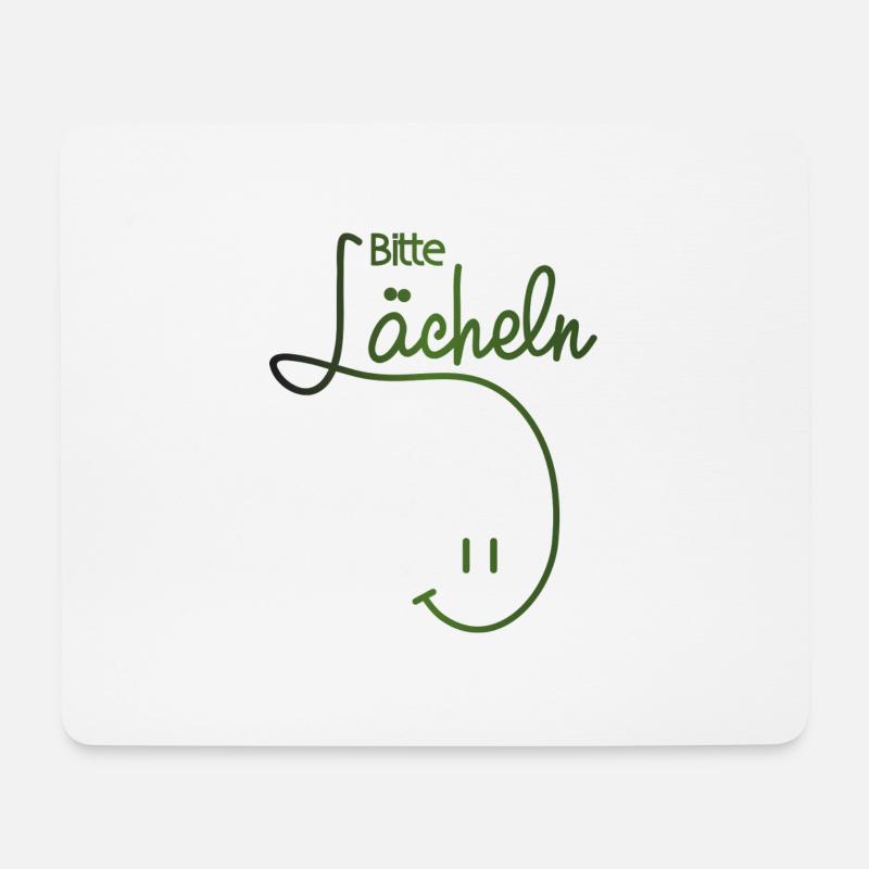 please smile - Mousepad (Querformat) - Weiß