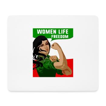 women life freedom,iran,free women, free iran,frau - Mousepad (Querformat) - Weiß - Vorne