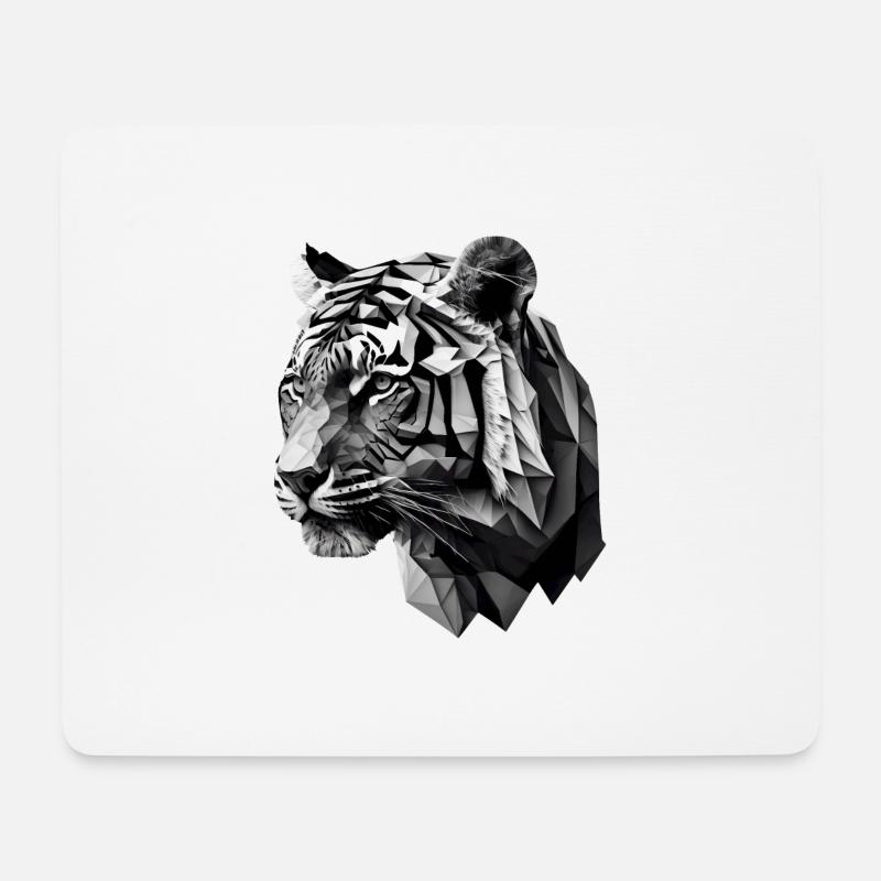 TIGER - Mousepad (Querformat) - Weiß