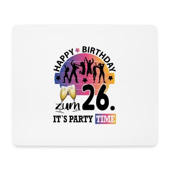 Geburtstag 26 Party People Fete Dancing Tanzen - Mousepad (Querformat) - Weiß - Vorne