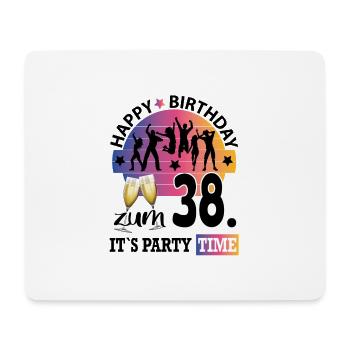 Geburtstag 38 Party People Fete Dancing Tanzen - Mousepad (Querformat) - Weiß - Vorne