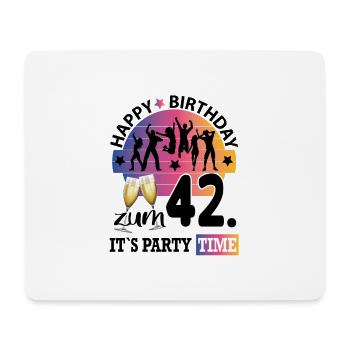 Geburtstag 42 Party People Fete Dancing Tanzen - Mousepad (Querformat) - Weiß - Vorne