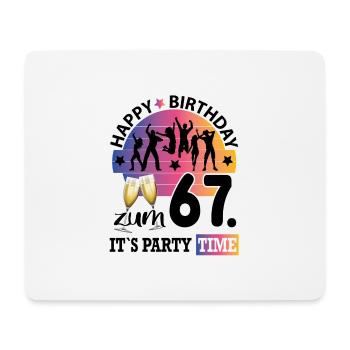 Geburtstag 67 Party People Fete Dancing Tanzen - Mousepad (Querformat) - Weiß - Vorne