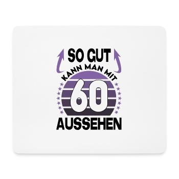 Geburtstag 60 Jahre So gut aussehen Retro Vintage - Mousepad (Querformat) - Weiß - Vorne