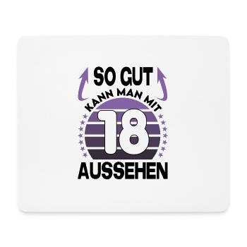 Geburtstag 18 Jahre So gut aussehen Retro Vintage - Mousepad (Querformat) - Weiß - Vorne
