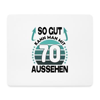 Geburtstag 70 Jahre So gut aussehen Retro Vintage - Mousepad (Querformat) - Weiß - Vorne