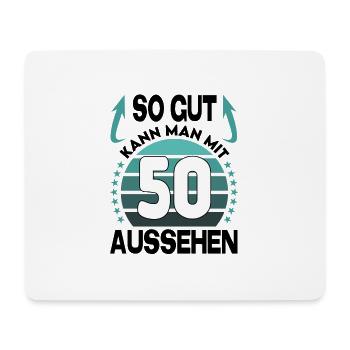 Geburtstag 50 Jahre So gut aussehen Retro Vintage - Mousepad (Querformat) - Weiß - Vorne
