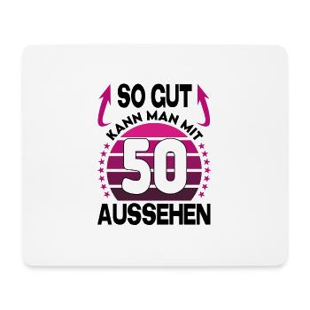 Geburtstag 50 Jahre So gut aussehen Retro Vintage - Mousepad (Querformat) - Weiß - Vorne