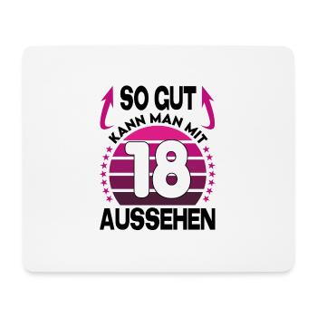 Geburtstag 18 Jahre So gut aussehen Retro Vintage - Mousepad (Querformat) - Weiß - Vorne