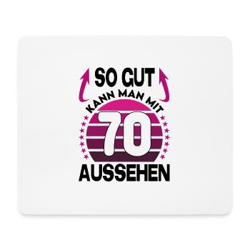 Geburtstag 70 Jahre So gut aussehen Retro Vintage - Mousepad (Querformat) - Weiß - Vorne
