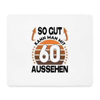 Geburtstag 60 Jahre So gut aussehen Retro Vintage - Mousepad (Querformat) - Weiß - Vorne
