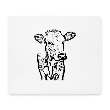 Personalized Cow T-Shirt for Farmers Gift - Mouse Pad (horizontal) - white - Front