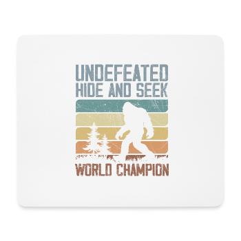 Ungeschlagener Versteck-Weltmeister | Bigfoot - Mousepad (Querformat) - Weiß - Vorne