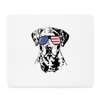 CATAHOULA LEOPARD DOG America Flag Lunettes de soleil - Tapis de souris (format paysage) - blanc - Devant