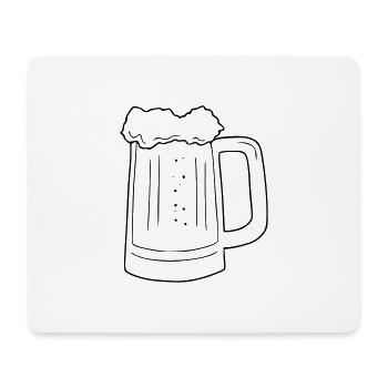 Fête de dessin de bière Célébrez le noir - Tapis de souris (format paysage) - blanc - Devant