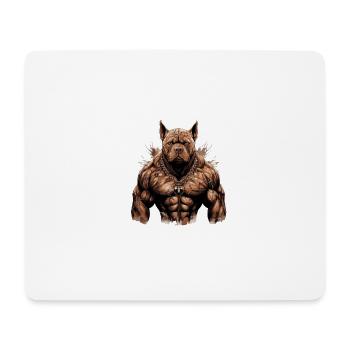 Dog Pit Muscles Bodybuilding Beast - Mouse Pad (horizontal) - white - Front