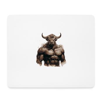 Bull Bull Muscles Bodybuilding Beast - Tapis de souris (format paysage) - blanc - Devant