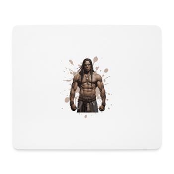 Chef de Musculation Muscles Indien - Tapis de souris (format paysage) - blanc - Devant