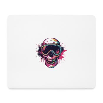 Ski Skull Masque de ski Skull - Tapis de souris (format paysage) - blanc - Devant