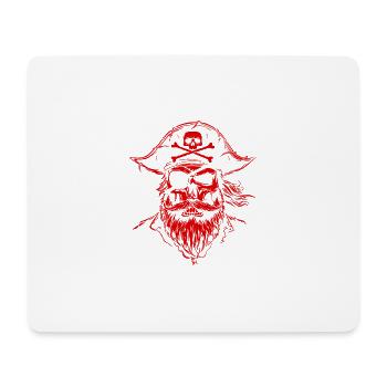 Pirate Skull - Mouse Pad (horizontal) - white - Front
