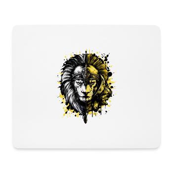 Spartan Lion Sparta Helmet Beast - Mouse Pad (horizontal) - white - Front