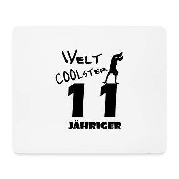 D00315 Welt coolster 11 jähriger - Mousepad (Querformat) - Weiß - Vorne
