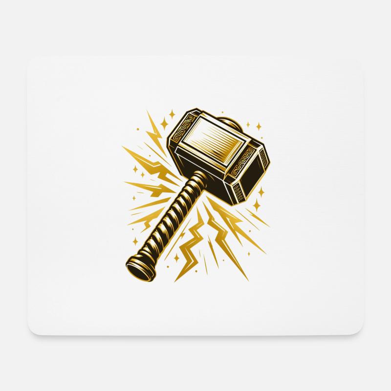 Thors Hammer - Mousepad (Querformat) - Weiß