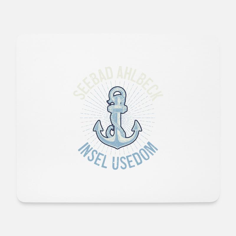Seebad Ahlbeck | Insel Usedom - Mousepad (Querformat) - Weiß