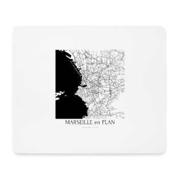 MARSEILLE en PLAN § - Tapis de souris (format paysage) - blanc - Devant