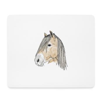 haflinger - Mousepad (Querformat) - Weiß - Vorne
