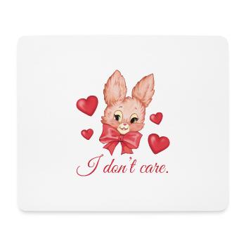 I Don’t Care Bunny - Mousepad (Querformat) - Weiß - Vorne