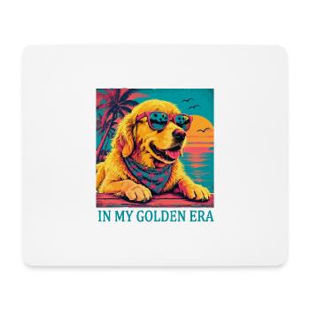 Golden Retriever Era Vintage | Retro Sunset Dog - Mouse Pad (horizontal) - white - Front