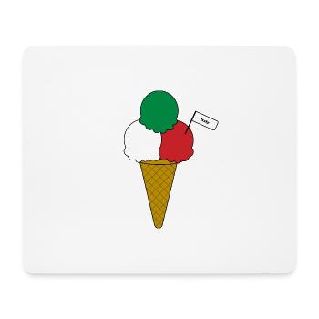 Italy Flag Eiscreme cream - Mousepad (Querformat) - Weiß - Vorne