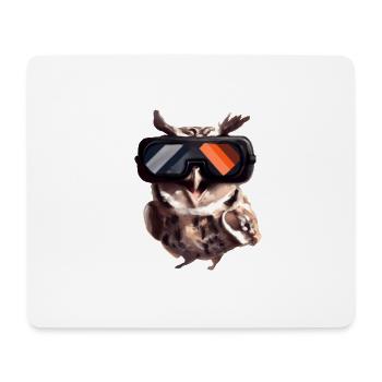Owl_ 05 - Tapis de souris (format paysage) - blanc - Devant
