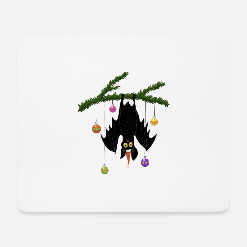Weihnachtsfledermaus - Mousepad (Querformat) - Weiß