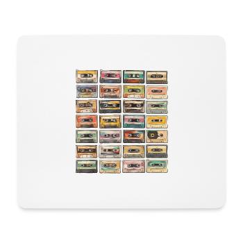 Retro Cassettes - Mouse Pad (horizontal) - white - Front