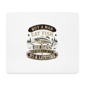 Buy A Man Eat Fish | Vintage Peach Humor - Mouse Pad (horizontal) - white - Front