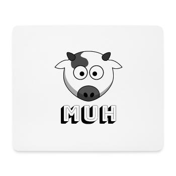 MUH Kuh Rind - Mousepad (Querformat) - Weiß - Vorne