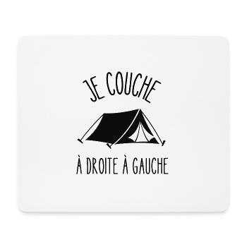 je couche à droite à gauche - Tapis de souris (format paysage) - blanc - Devant