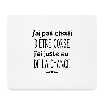 j'ai pas choisi d'être corse - Tapis de souris (format paysage) - blanc - Devant