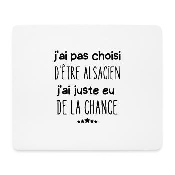 j'ai pas choisi d'être alsacien - Tapis de souris (format paysage) - blanc - Devant