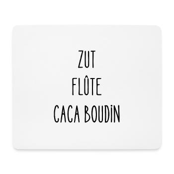 zut flûte caca boudin - Tapis de souris (format paysage) - blanc - Devant