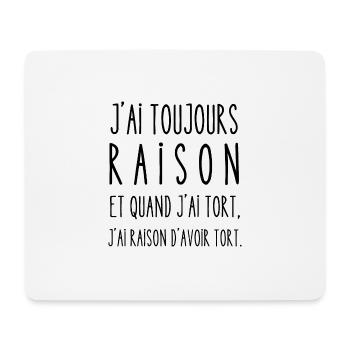 raison d'avoir tort - Tapis de souris (format paysage) - blanc - Devant