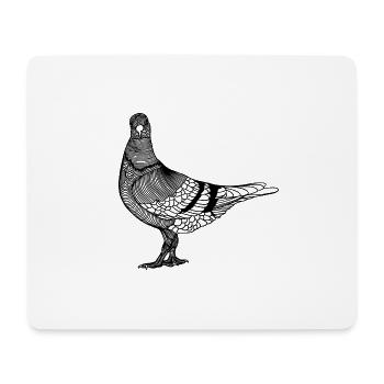 Vogel Taube Brieftaube | Dove Line Art Geschenk - Mousepad (Querformat) - Weiß - Vorne