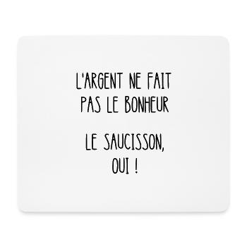 l'argent ne fait pas le bonheur - Tapis de souris (format paysage) - blanc - Devant